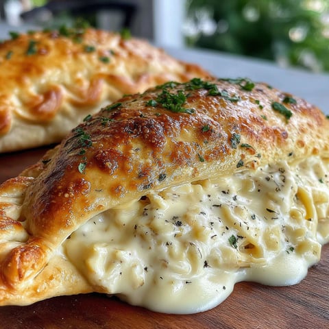 A recipe for a stuffed pastry with cheese and herbs.