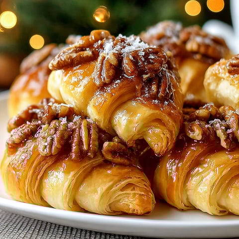 A plate of pastries with pecans and sugar.