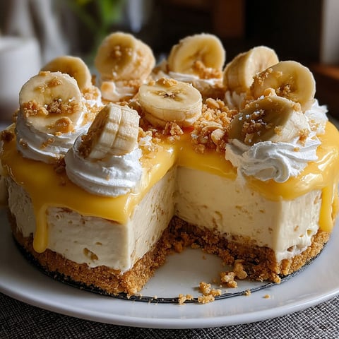 A slice of banana cream pie on a plate.