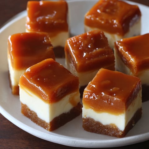 A plate of desserts with a recipe on the side.