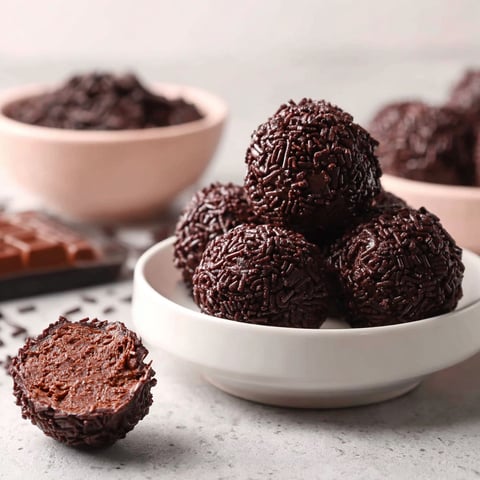 A bowl of rice balls and a bowl of chocolate chips.