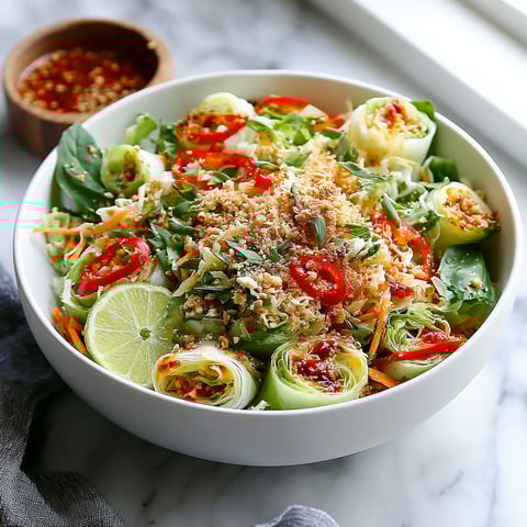 A bowl of vegetables with a salad dressing.
