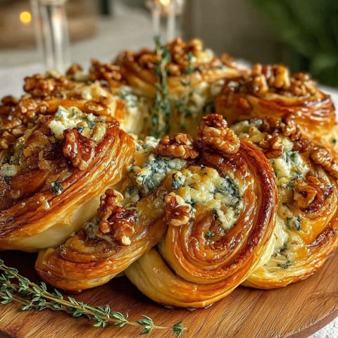 A plate of food with a blueberry and walnut filling.