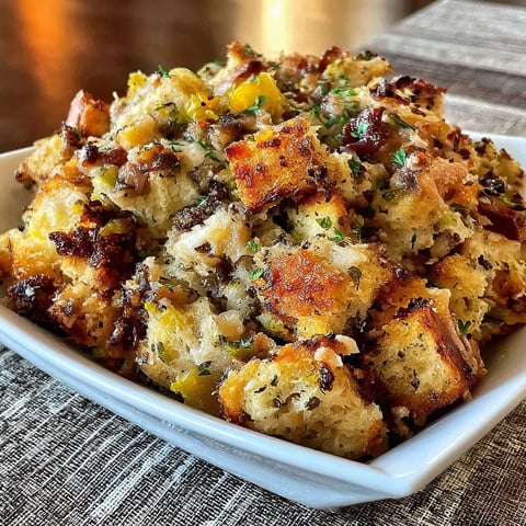 A white bowl filled with a delicious looking casserole.