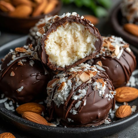 A plate of chocolate covered almonds.