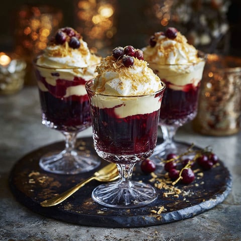Three glasses of dessert with berries on top.