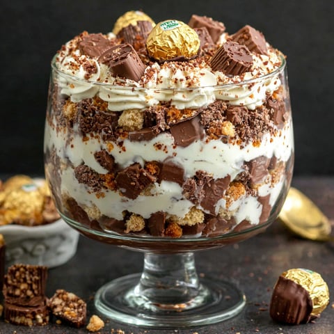 A glass bowl filled with a dessert recipe.