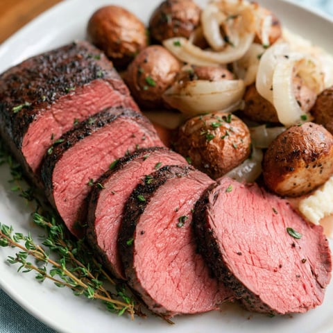 A plate of food with meat and potatoes.