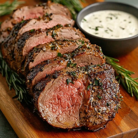 A recipe for steak with a side of sauce.