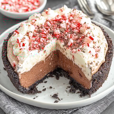 A slice of chocolate cake with white frosting and red sprinkles.