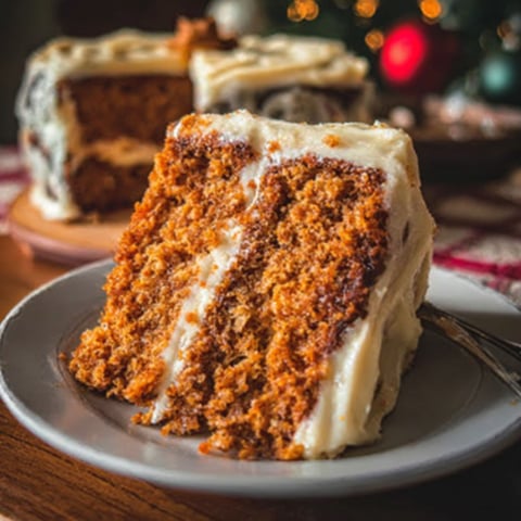 A slice of cake on a plate.