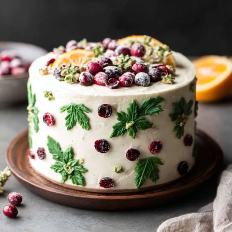 A cake with a recipe on it.