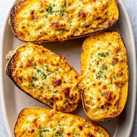 A plate of food with a recipe on the side.