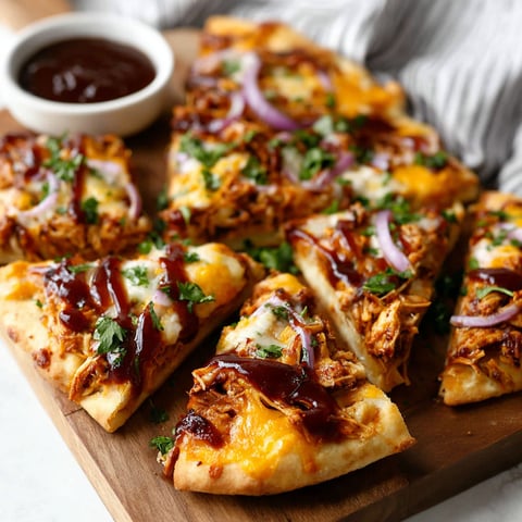 A pizza with onions and cheese on a wooden board.
